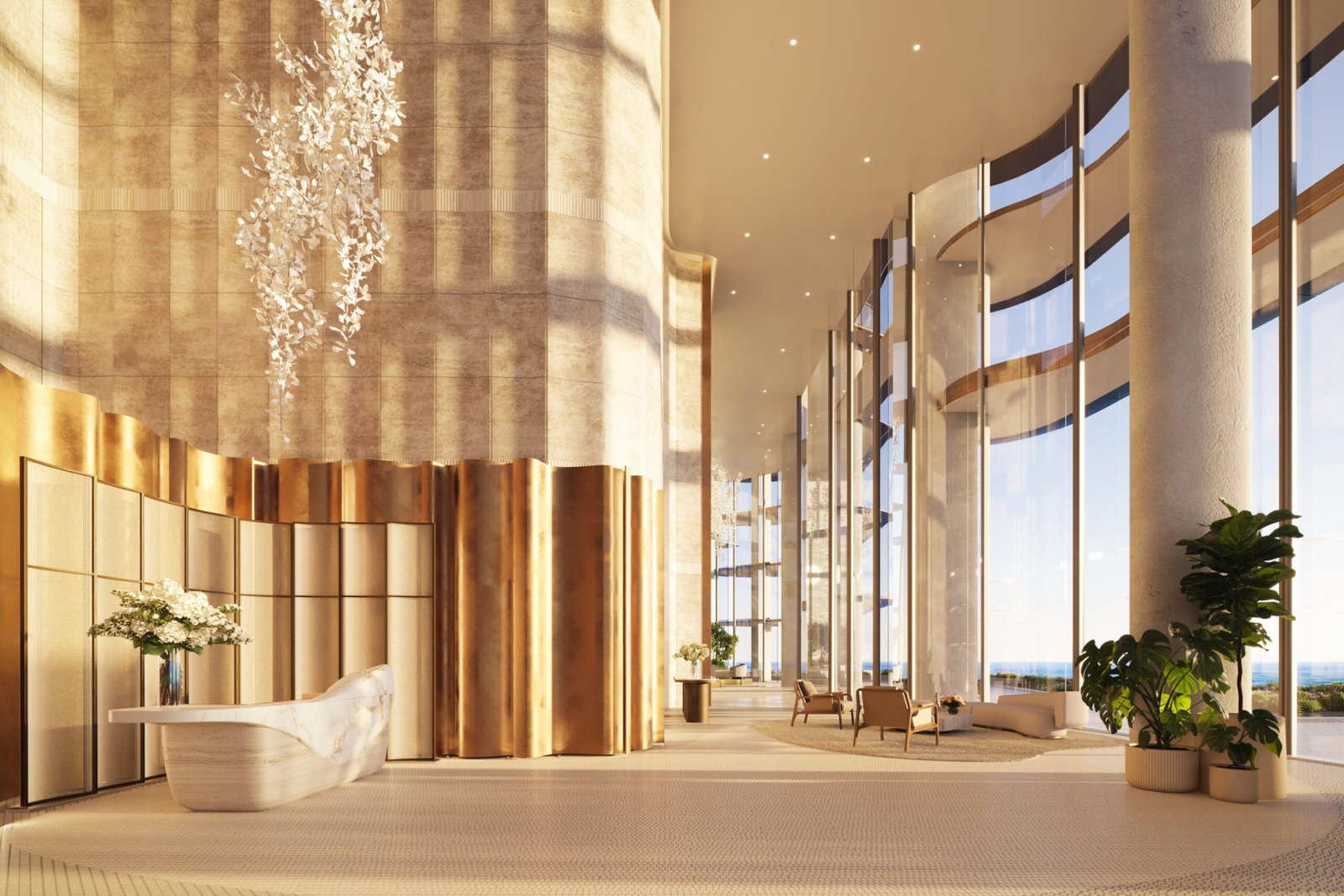 South Tower interiors